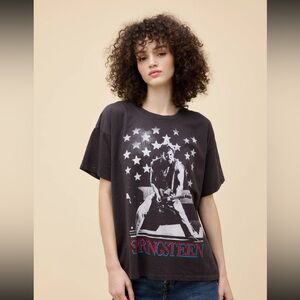 NWT Bruce Springsteen Rockin America Merch Gee Graphic Black T-Shirt